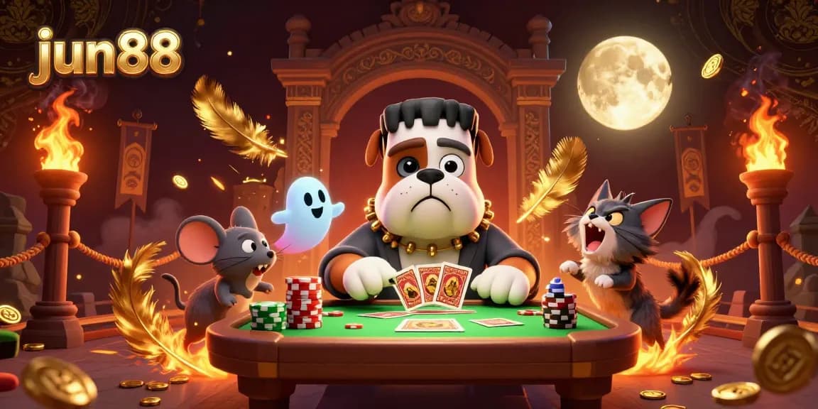 Experience thrilling card dealing at jun88 with vibrant gaming characters and dynamic effects