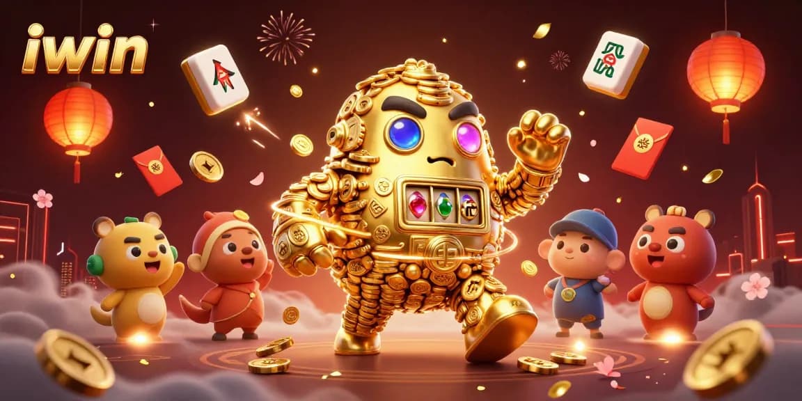 Experience thrilling iwin gameplay with vibrant and dynamic casino elements in this illustration.