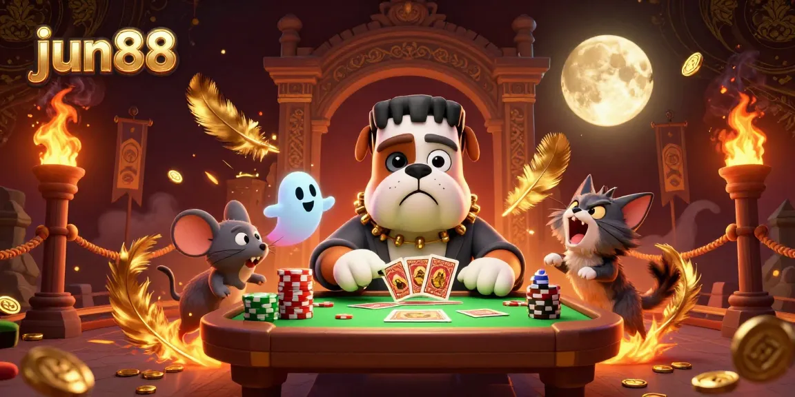 Experience thrilling card dealing at jun88 with vibrant gaming characters and dynamic effects