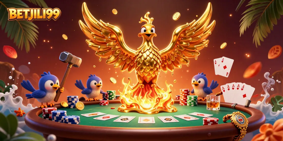 Engage with thrilling action at BETJILI99 as the golden phoenix showers coins from above.
