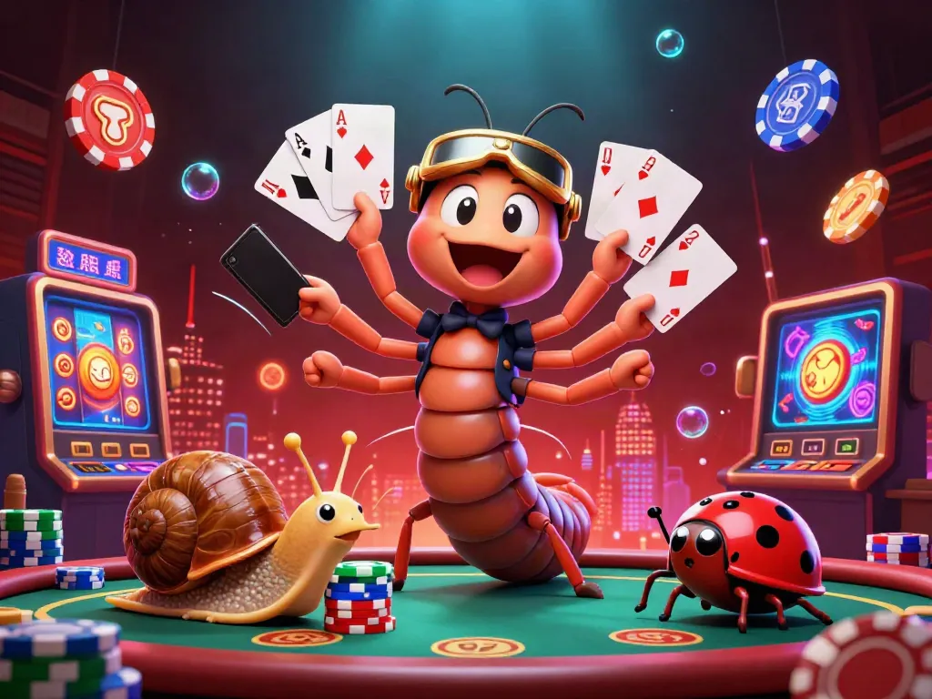 Experience the thrilling j88 casino scene with a vibrant millipede dealer and high-roller characters.
