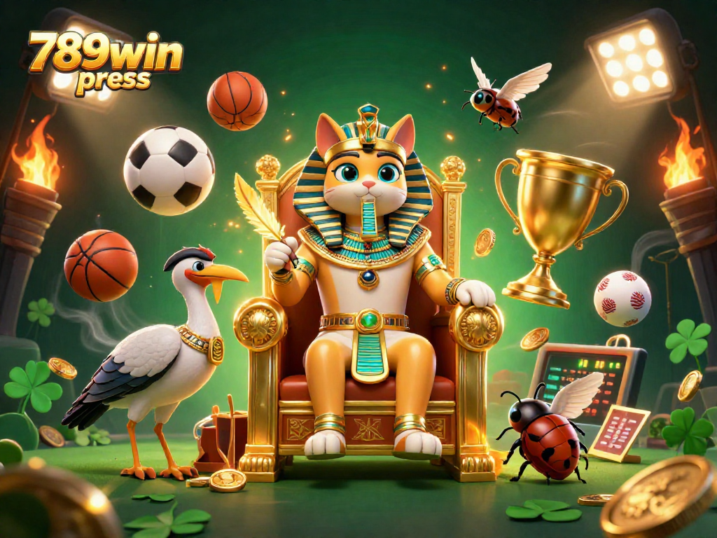 Bettors thrive with strategy at 789win press, featuring a vibrant 3D illustration of a gambling scene.