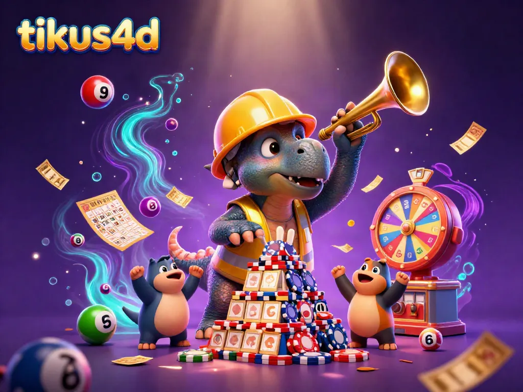 TIKUS4D highlights an exciting casino scene where characters engage in games and celebrations.