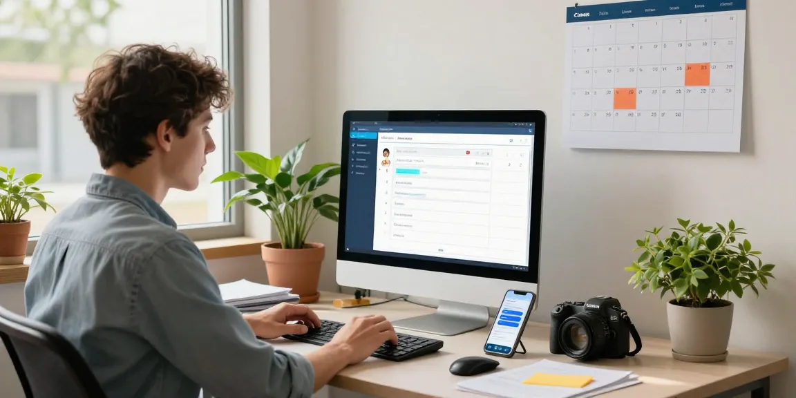 AI receptionist for small business managing bookings and customer interactions in a modern office