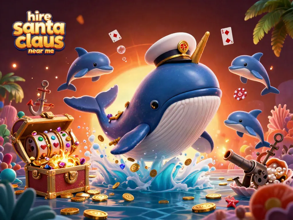 Hire Santa Claus near me while experiencing vibrant casino-themed delights.