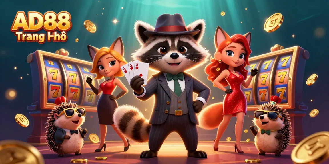 Win big at AD88 Trang Chủ while enjoying the thrilling games and vibrant casino atmosphere in this dynamic illustration.