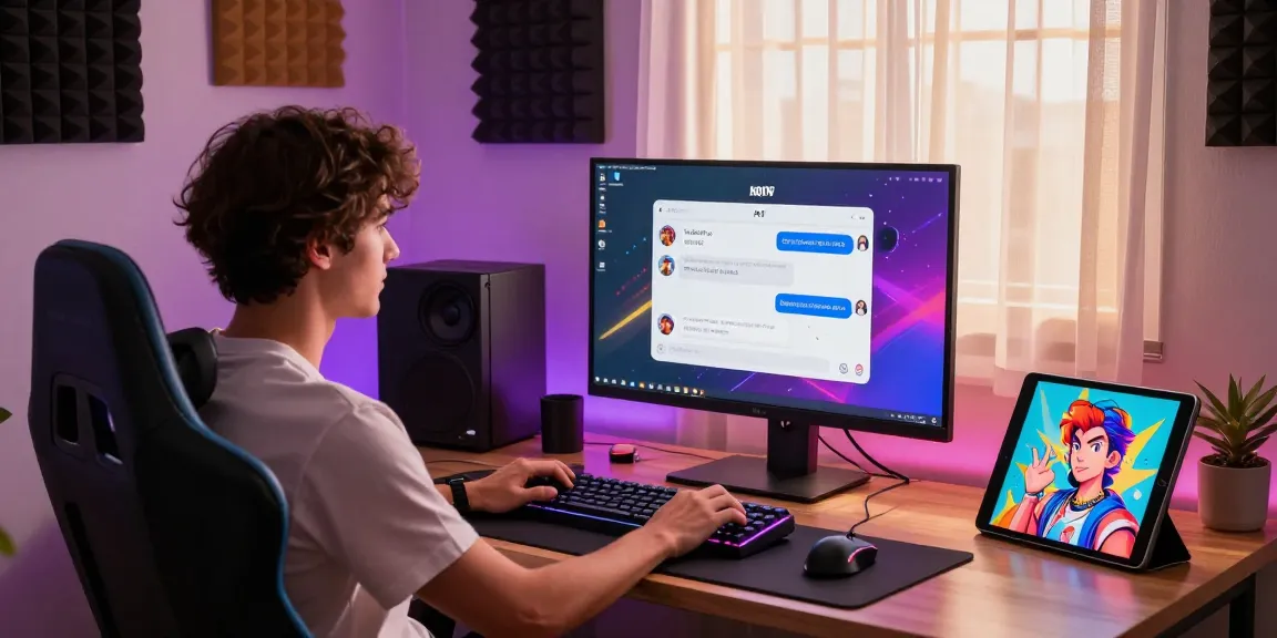 Engaging ai chat nsfw interaction in a modern home office during afternoon glow.