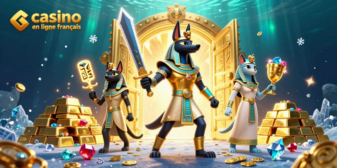 Découvrez le passionnant monde du casino en ligne français avec Anubis et Bastet dans une scène riche et dynamique.