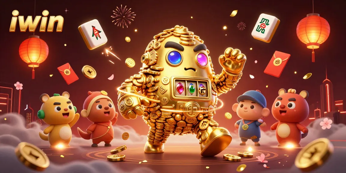 Experience thrilling iwin gameplay with vibrant and dynamic casino elements in this illustration.