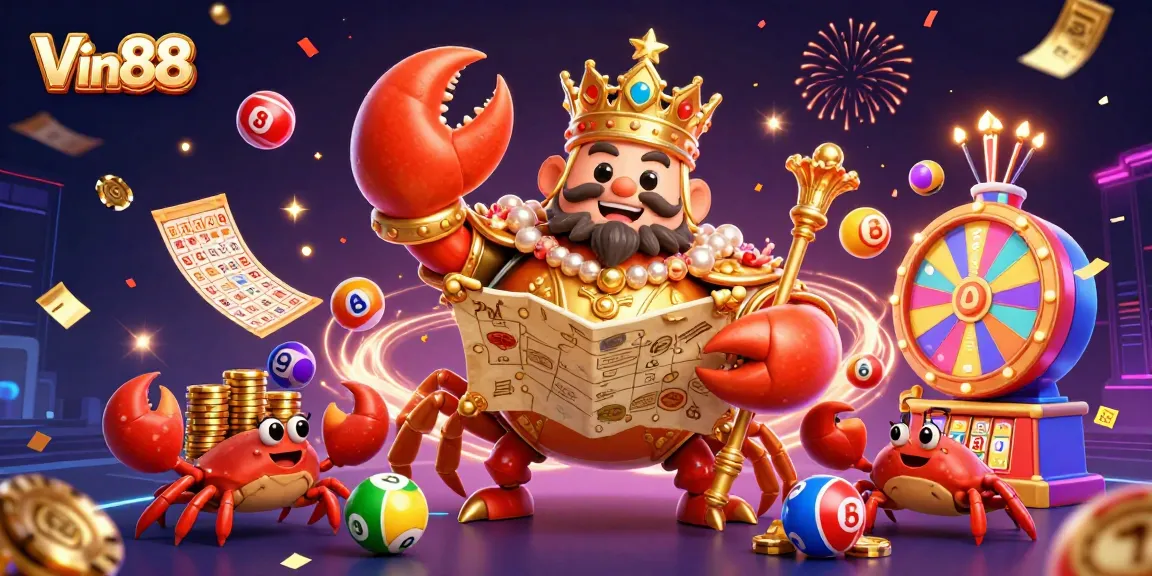 Engage with thrilling gaming experiences at Vin88 featuring a vibrant 3D casino scene.