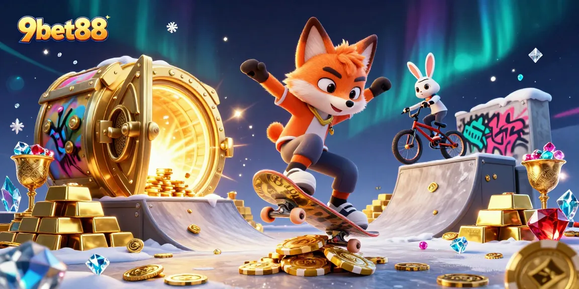 Experience thrilling action at 9bet88 with dynamic casino-inspired visuals and vibrant character interactions.