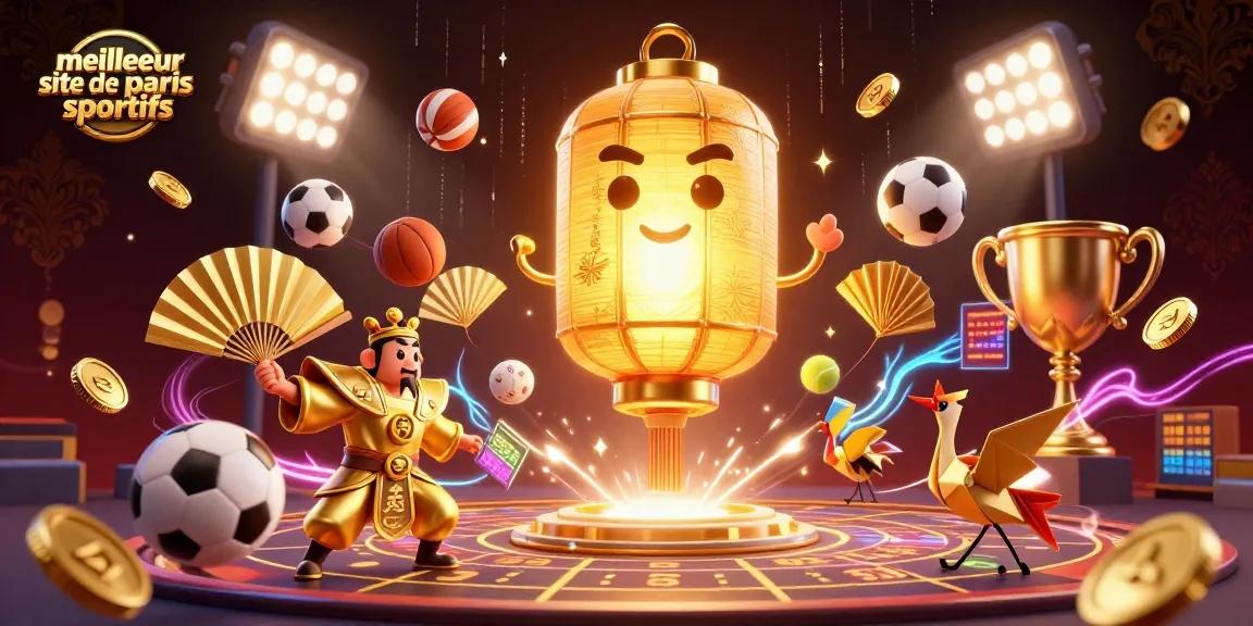 Pariez sur le meilleur site de paris sportifs avec cette illustration dynamique de casino rivalisant d'énergie et de chance.