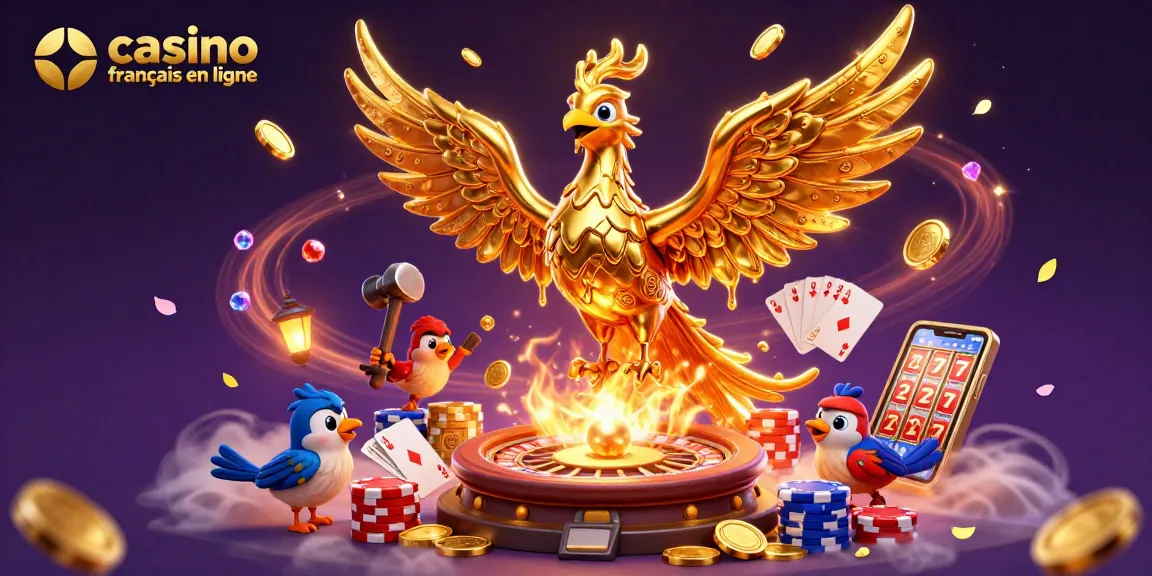 Les joueurs profitent de promotions au casino français en ligne avec une scène dynamique de jeux et de gains.